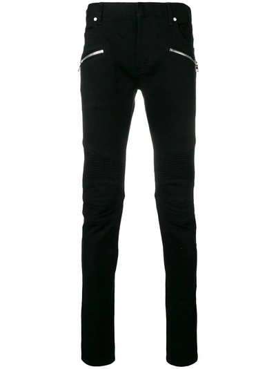 Balmain Skinny Zipped Jeans - 黑色 In Black