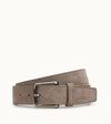 TOD'S BELT IN SUEDE,XCMCP610100GRCC405