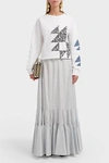 CALVIN KLEIN 205W39NYC Pinstripe Silk Maxi Skirt