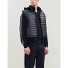 CORNELIANI PADDED SHELL AND KNITTED-COTTON HOODED GILET