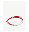 Monica Vinader Linear Sterling Silver Friendship Bracelet In Red