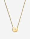 MONICA VINADER WOMENS GOLD LINEAR SOLO 18CT YELLOW-GOLD VERMEIL AND DIAMOND NECKLACE 1 SIZE,616-10058-GPNKLDSDDIA