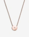 MONICA VINADER LINEAR SOLO 18CT ROSE-GOLD VERMEIL AND DIAMOND NECKLACE,616-10058-RPNKLDSDDIA