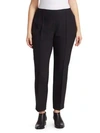 Lafayette 148 Acclaimed Stretch Gramercy Pants In Black