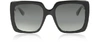 GUCCI SUNGLASSES GG0418S RECTANGULAR-FRAME ACETATE SUNGLASSES