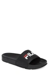 Fila Men's Drifter Slide Sandals From Finish Line In Black/ Red/ White