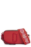 Marc Jacobs Snapshot Dual-tone Leather Crossbody Camera Bag In Poppy Red Multi