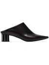 Proenza Schouler Leather Pointed Slide Mules In Black