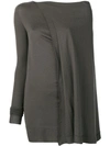 RICK OWENS DRAPED KNITTED TOP