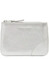 COMME DES GARÇONS METALLIC TOP ZIP WALLET,5057865419381