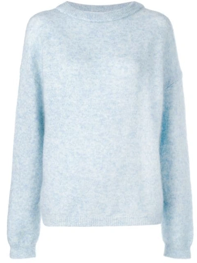 Acne Studios Dramatic Wool And Mohair Jumper In Blue