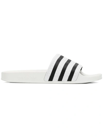 Adidas Originals Adidas Striped Slider Sandals - White