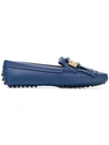 Tod's Classic Fringed Loafers In Blue