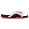 NIKE JORDAN MEN'S JORDAN HYDRO 4 RETRO SLIDE SANDALS, WHITE/RED - SIZE 10.0,2430557