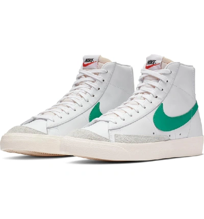 Nike Blazer Mid '77 Vintage Sneaker In Lucid Green/ Sail/ White