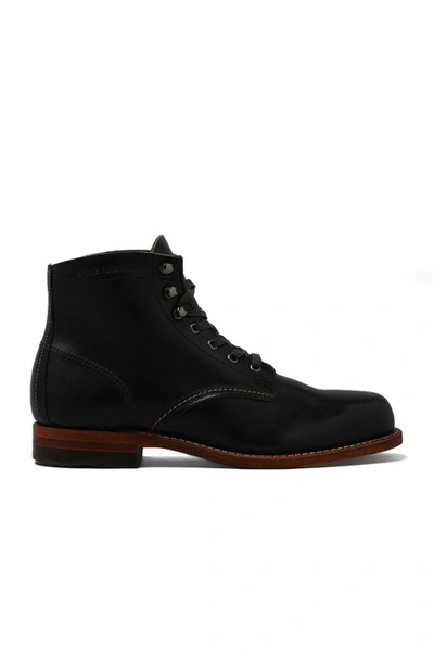 Wolverine 1000 Mile Plain Toe Boot In Boot Black
