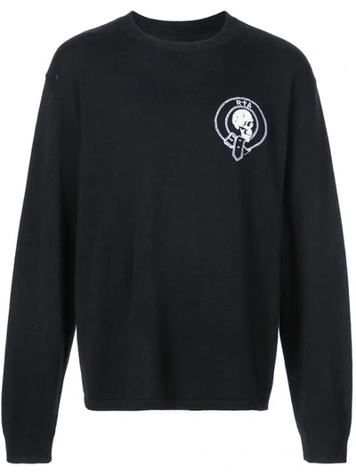 Rta Skull Print Sweatshirt In Black