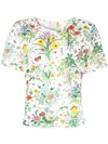 GUCCI GUCCI PRE-OWNED FLORAL SHORTSLEEVED T-SHIRT - WHITE