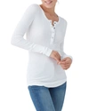 Splendid Forever Thermal Henley Top In White