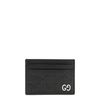 GUCCI GG BLACK LEATHER CARD HOLDER