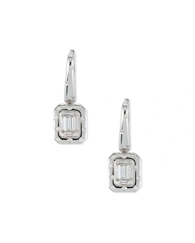 Andreoli 18k Baguette Diamond Drop Earrings