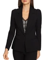 1.state Fitted Single-button Blazer In Rich Black