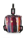 KOORELOO WOMEN'S CUPCAKE WOVEN STRIPED BUCKET BAG,0400010249228