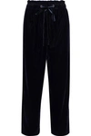 Antik Batik Woman Gart Velvet Straight-leg Pants Navy In Navy