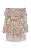GIAMBATTISTA VALLI Off-The-Shoulder Floral-Embroidered Tulle Dress,723716