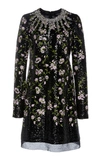 GIAMBATTISTA VALLI FLORAL-EMBROIDERED SEQUINED MINI DRESS,723746