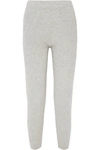 ALLUDE RIBBED CASHMERE TRACK trousers