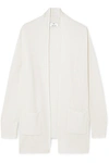 ALLUDE RIBBED CASHMERE CARDIGAN