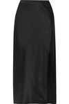 Anine Bing Black Silk Bar Mid-length Skirt In Black