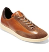 Cole Haan Grandpro Turf Leather And Suede Trainers In British Tan