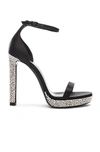 SAINT LAURENT SAINT LAURENT HALL EMBELLISHED ANKLE HIGH HEELS IN BLACK,SLAU-WZ452