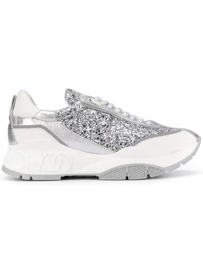 Jimmy Choo Raine Sneaker In White,silver