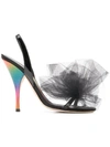 MARCO DE VINCENZO MAXI TULLE BOW SANDALS