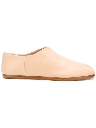 Maison Margiela Tabi Leather Loafers In Pink
