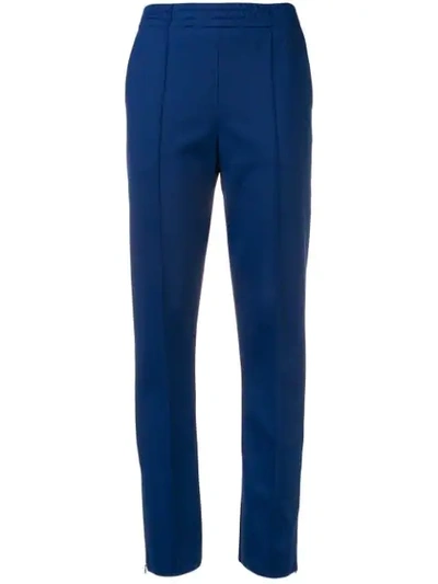 Joseph Elasticated Waistband Slim-fit Trousers In Blue