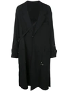 BED J.W. FORD BED J.W. FORD OVERSIZED TRENCH COAT - 黑色