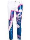 DSQUARED2 PRINTED SKINNY JEANS