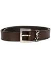 SAINT LAURENT MONOGRAM PLAQUE BELT