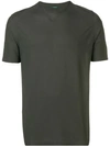 Zanone Classic Plain T-shirt In Green