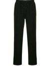 Kenzo Contrast Stripe Trousers In Black