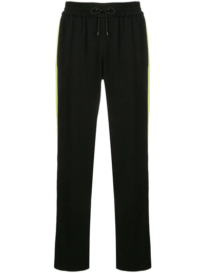 Kenzo Contrast Stripe Trousers In Black