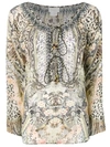 CAMILLA MIXED PRINT BLOUSE