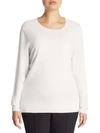SAKS FIFTH AVENUE PLUS CREWNECK CASHMERE KNITTED SWEATER,0400010380446