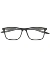 Nike Rectangular Optical Glasses In 001 Black