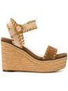 Jimmy Choo Abigail Whipstitched Platform Espadrilles In Neutrals