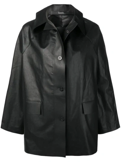 Kassl Oversized Short Coat - 黑色 In Black